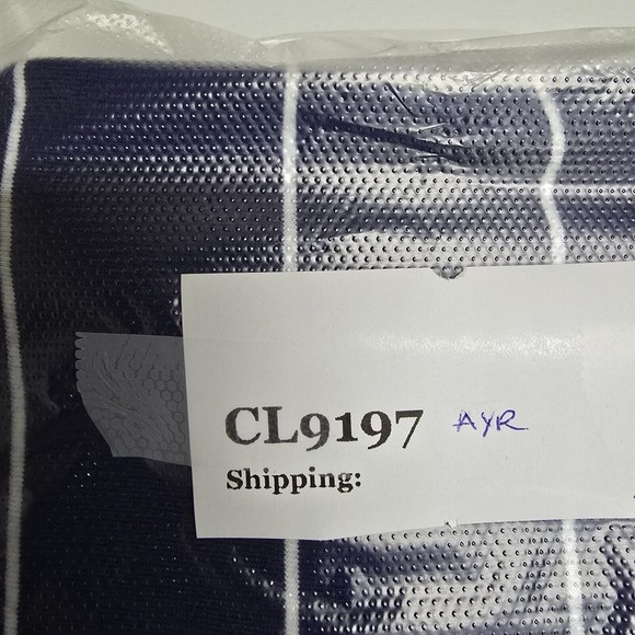 AYR Shirt Mens Shirt XL Blue Striped Short Sleeve Pullover Pima Cotton Stretch - Picture 10 of 10